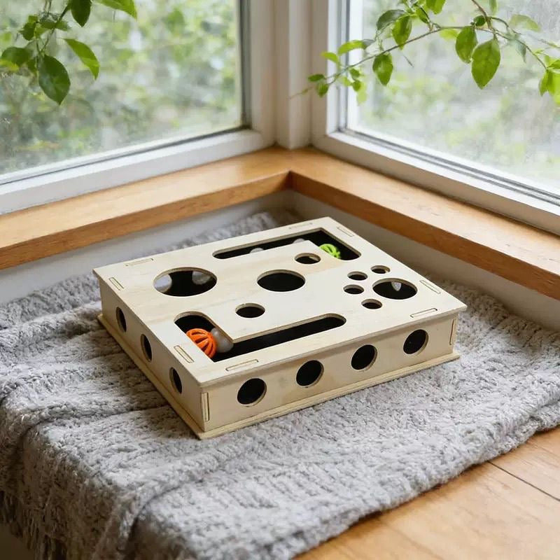 Cat Claw Grinder Interactive Puzzle Box With 3 Cat Scratch Balls